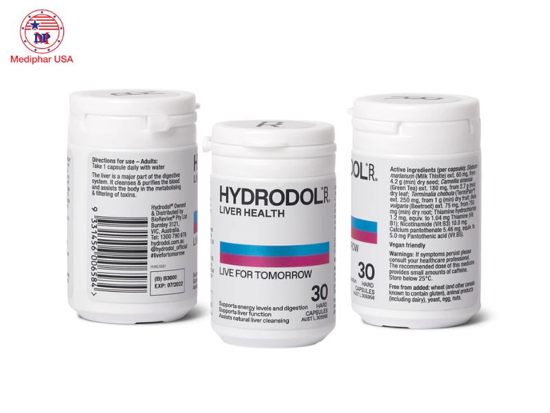 Hydrodol Liver Health hộp màu trắng