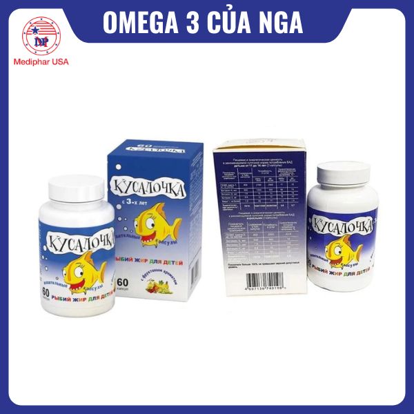 Dầu cá tuyết Kusalochka của Nga