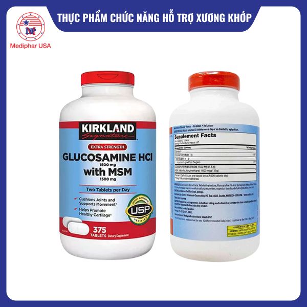 Glucosamine HCL 1500mg & MSM 1500mg Kirkland