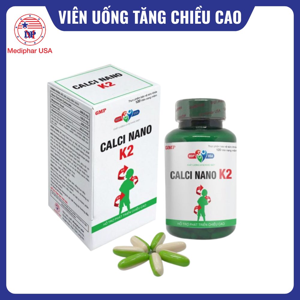 Viên uống hỗ trợ tăng chiều cao Calci Nano K2 Softgels