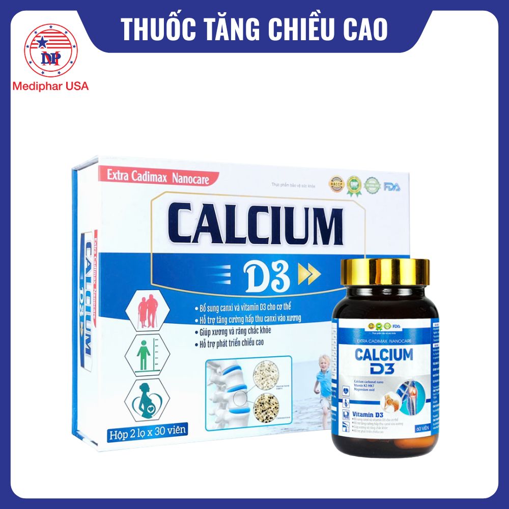 Thuốc tăng chiều cao Calcium D3