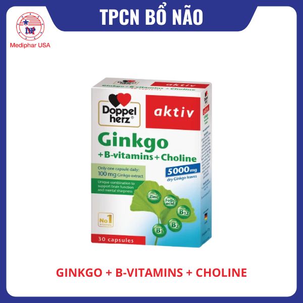 Viên uống Ginkgo + B-vitamins + Choline