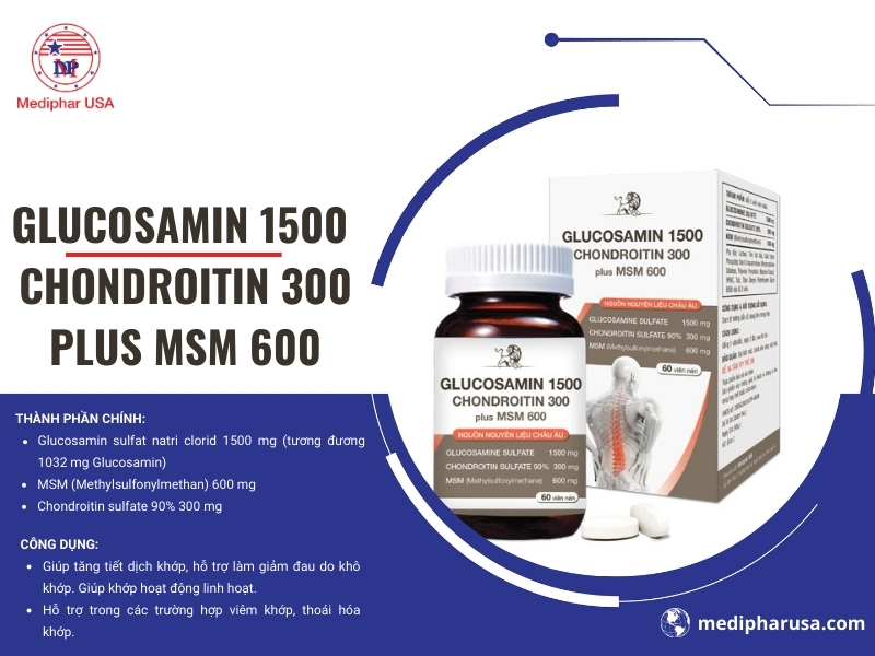 GLUCOSAMIN 1500 CHONDROITIN 300 PLUS MSM 600