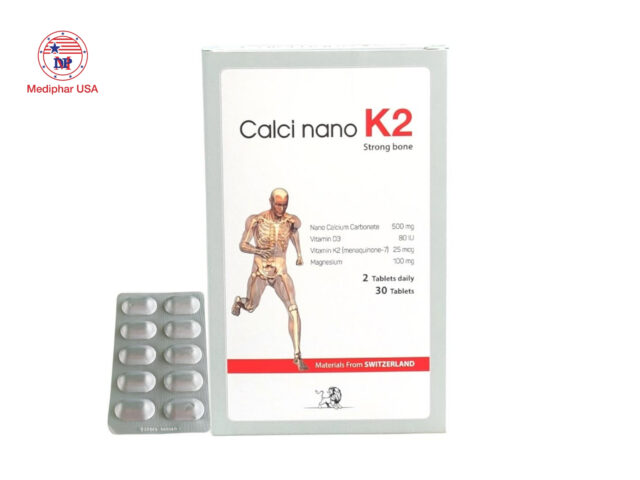Calci Nano K2 Bone Mediphar USA hỗ trợ bổ sung canxi cho người trưởng thành