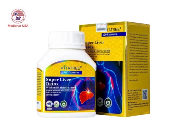 Viên uống Vitatree Super Liver Detox hỗ trợ giải độc gan mạnh và bảo vệ gan