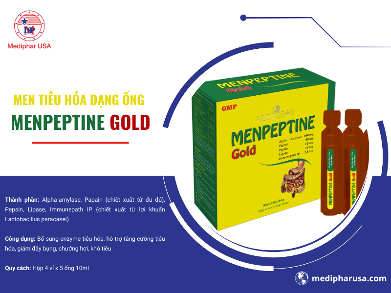 Men tiêu hóa dạng ống Menpeptine Gold