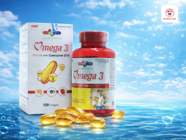 Omega 3 Fish Oil Mediphar USA bổ sung DHA và EPA hỗ trợ não bộ, tim mạch và thị lực