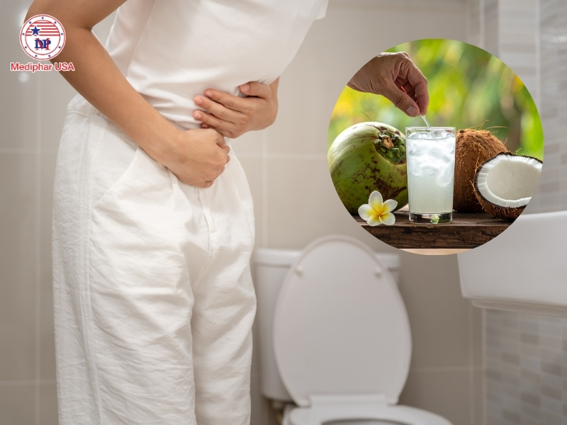 Bị tiêu chảy uống nước dừa được không​?