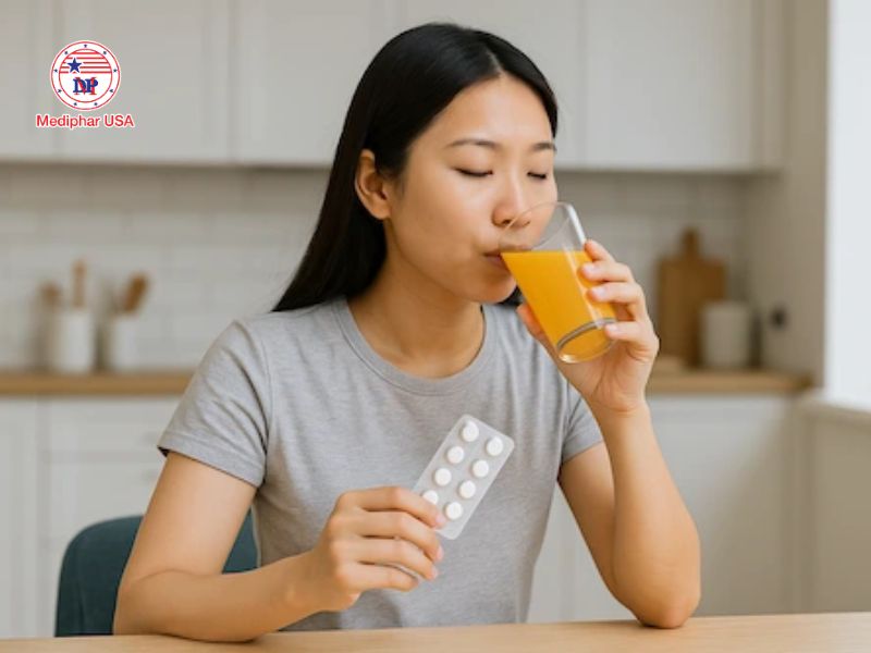Thời điểm thích hợp để uống canxi và nước cam