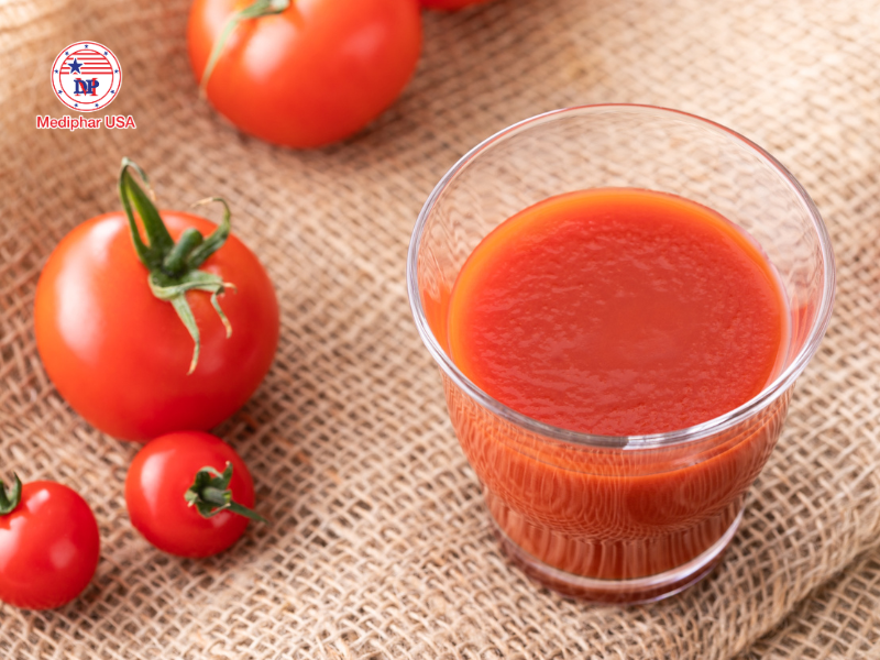 Nước ép cà chua giảm viêm nhờ lycopene