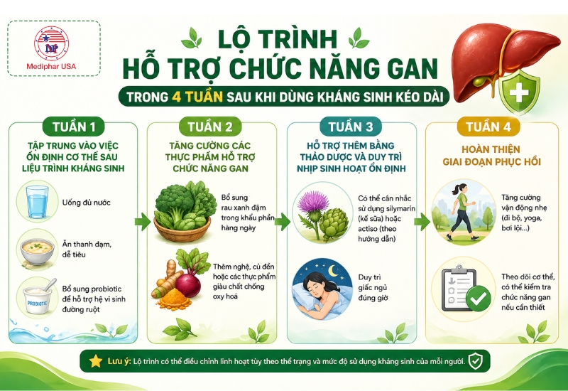 Lộ trình giải độc gan trong vòng 4 tuần 