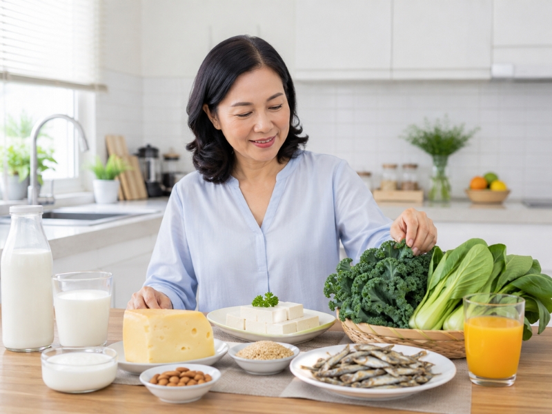 Bổ sung canxi nên bắt đầu từ bữa ăn hằng ngày.