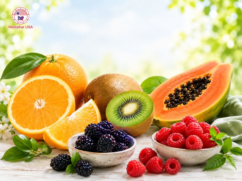 Top 8 loại trái cây giàu canxi có thể bổ sung vào chế độ ăn Cam, kiwi, đu đủ và các loại quả mọng cung cấp thêm canxi, vitamin và chất xơ.