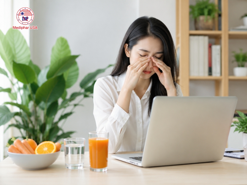 Uống gì bổ mắt? Gợi ý các loại đồ uống và dưỡng chất tốt cho thị lực Uống gì bổ mắt để hỗ trợ giảm khô mắt và mỏi mắt