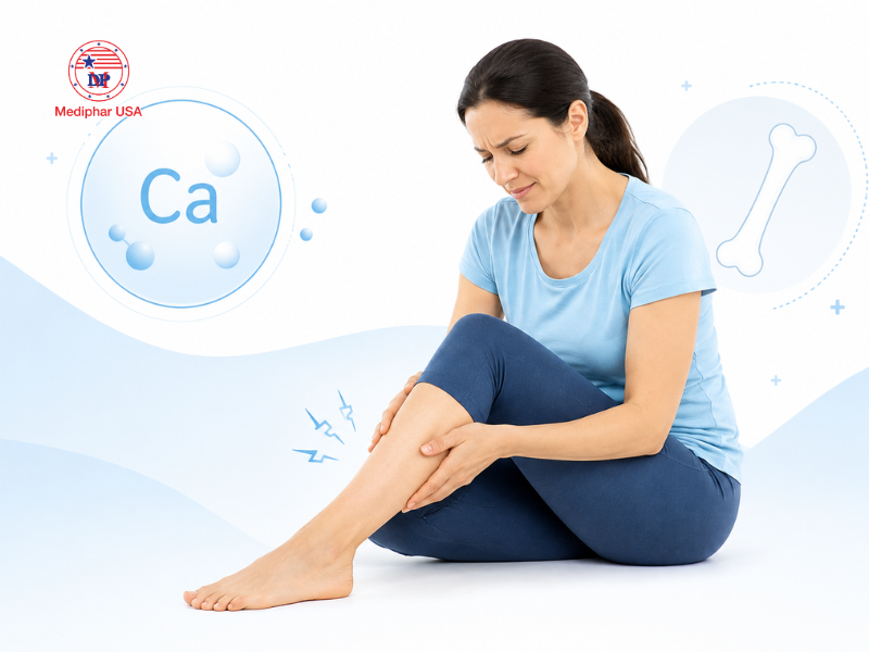 Hạ canxi máu là gì? Nguyên nhân, dấu hiệu và cách xử trí Chuột rút, co cơ hoặc tê bì tay chân có thể xuất hiện khi nồng độ canxi trong máu giảm.