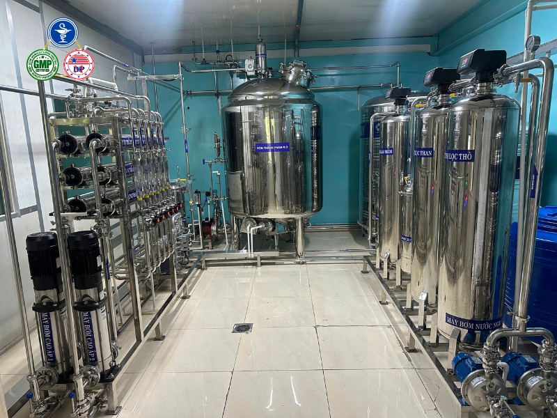 Hệ thống nước RO trong sản xuất dược phẩm theo tiêu chuẩn GMP-WHO Hệ thống nước RO tại nhà máy Mediphar USA